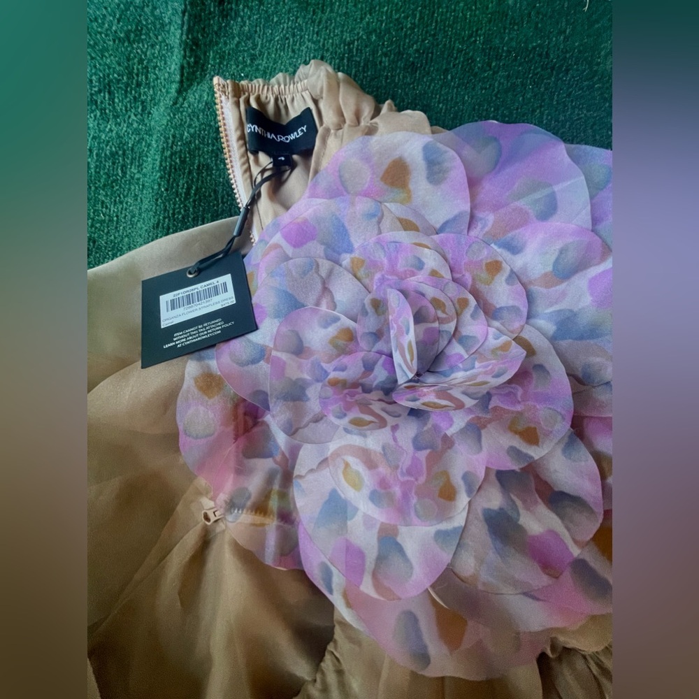 Cynthia rowley organza flower strapless dress - Picture 6 of 7